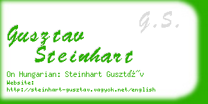 gusztav steinhart business card